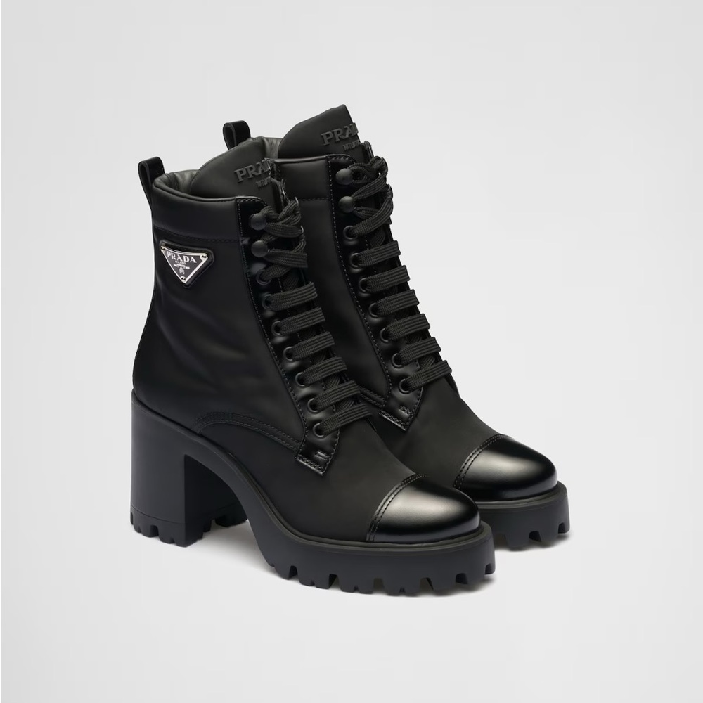 Prada Re-Nylon and leather booties
